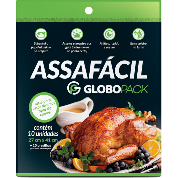 ASSA FACIL GLOBOPACK 27CMX41CM - R$9.48 - CX/25 - 7898971010127