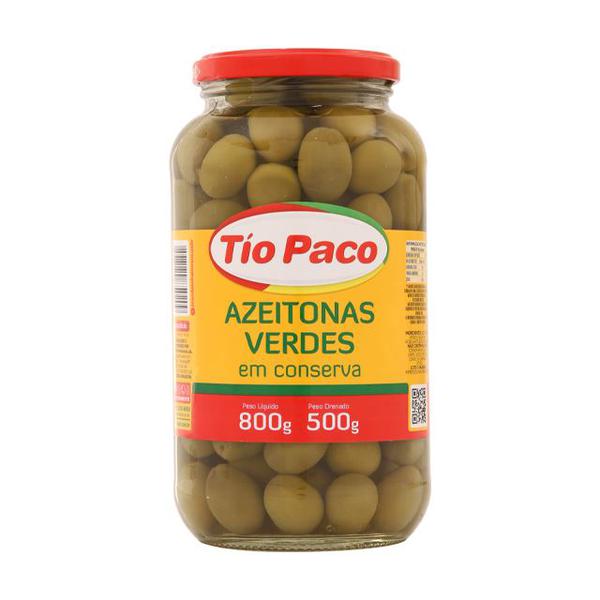 AZEITONA TIO PACO VERDE 500G - R$14.85 - CX/12 - 7898174850209