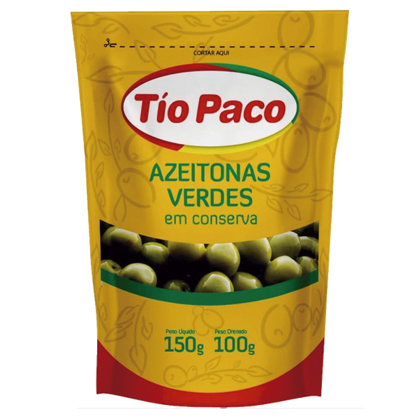 AZEITONA TIO PACO VERDE DOY PACK 100G - R$2.32 - CX/24 - 7898174850773
