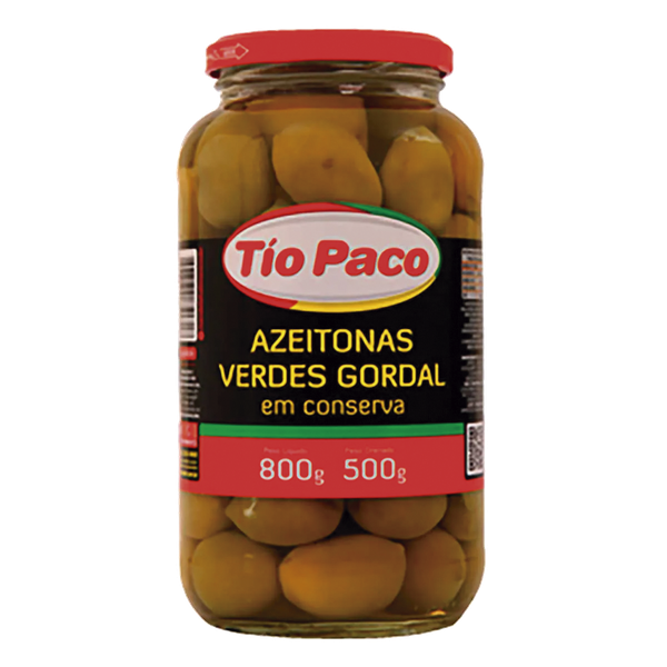 AZEITONA TIO PACO VERDE GORDAL 500G - R$30.24 - CX/6 - 7898174851718