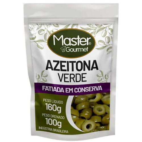 AZEITONA MASTER GOURMET VERDE FATIADA DOYPACK 100G - R$4.71 - CX/24 - 7898695260563