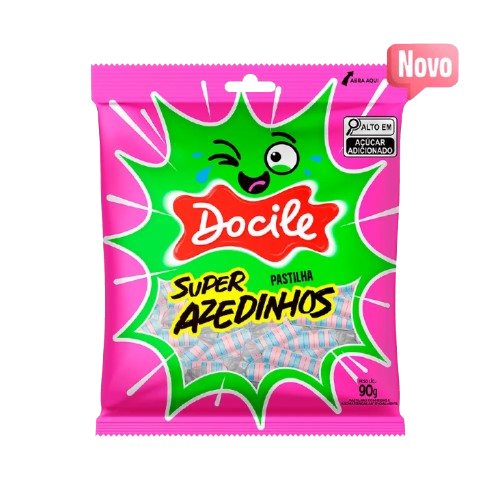 BALA DOCILE PASTILLE MINI SUP AZEDINHO 90G - R$3.68 - CX/14 - 7896451922922