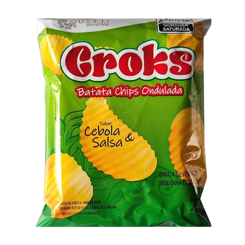 BATATA CROKS CHIPS CEBOLA E SALSA 40G - R$2.30 - FD/25 - 7908874800197