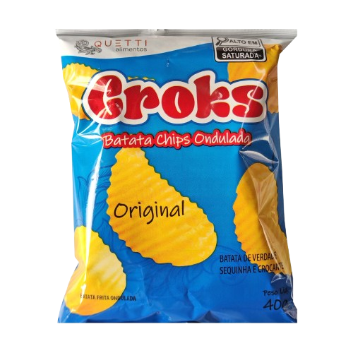 BATATA CROKS CHIPS TRADICIONAL 40G - R$2.30 - FD/25 - 7908874800173