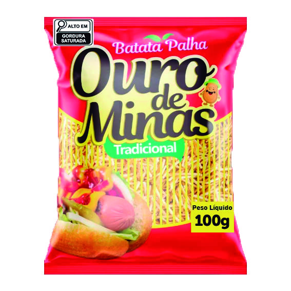 BATATA PALHA OURO DE MINAS TRADICIONAL 100G  - R$1.90 - FD/30 - 7898916264073