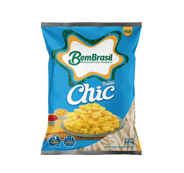 BATATA PALITO CONG BEM BRASIL CHIC 1,5KG - R$17.94 - CX/9 - 7898921567701