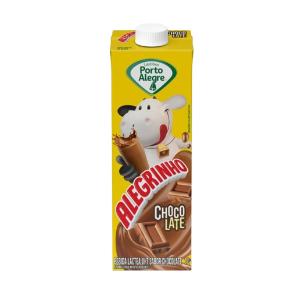 BEBIDA LACTEA ALEGRINHO CHOCOLATE 1L - R$3.73 - CX/12 - 7896122304026