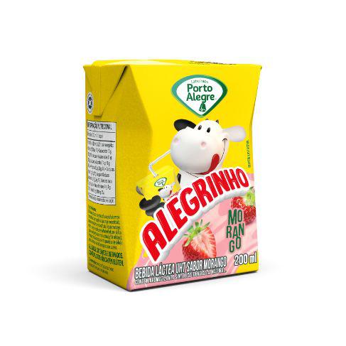 BEBIDA LACTEA ALEGRINHO MORANGO 200ML - R$0.88 - CX/27 - 7896122304217