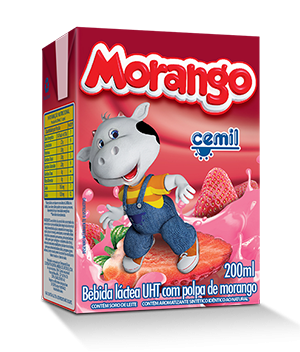 BEBIDA LACTEA CEMIL MORANGO TP 200ML - R$1.04 - CX/27 - 7896590809122