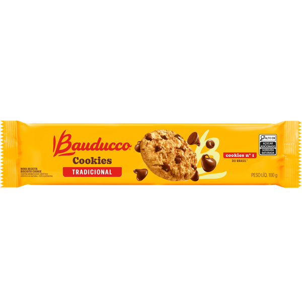BISC BAUDUCCO COOKIES ORIGINAL 100G - R$3.44 - CX/45 - 7891962054100