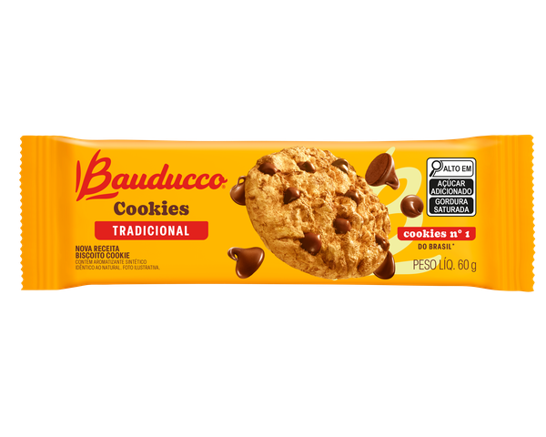 BISC BAUDUCCO COOKIES ORIGINAL 60G - R$2.08 - CX/72 - 7891962054803