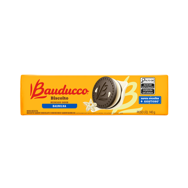 BISC BAUDUCCO RECHEADOS BAUNILHA 140G - R$1.86 - CX/56 - 7891962066073