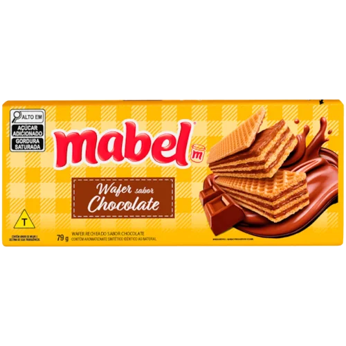 BISC MABEL WAFER CHOCOLATE 79G - R$1.96 - CX/58 - 7896071030328