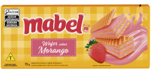BISC MABEL WAFER MORANGO 79G - R$1.96 - CX/58 - 7896071030335