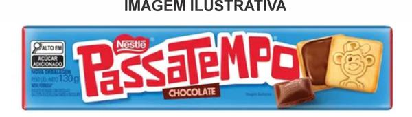 BISC PASSATEMPO RECHEADO CHOCOLATE 130G 10%GTS - R$1.93 - CX/70 - 7891000457368