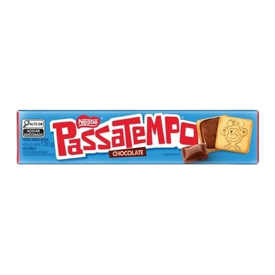 BISC PASSATEMPO RECHEADO CHOCOLATE 130G - R$2.10 - CX/70 - 7891000241356