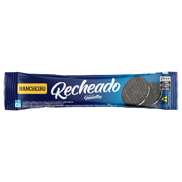BISC RANCHEIRO RECHEADO DE BAUNILHA 90G - R$1.60 - CX/30 - 7896253401366