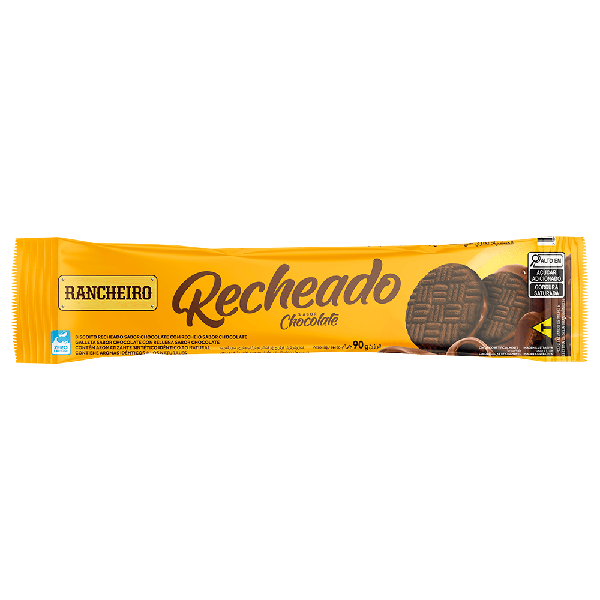 BISC RANCHEIRO RECHEADO DE CHOCOLATE 90G - R$1.60 - CX/30 - 7896253401397