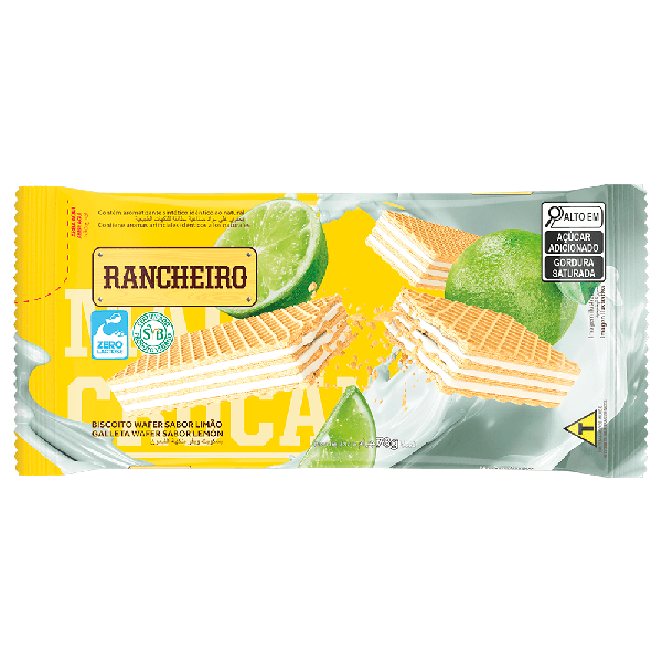 BISC RANCHEIRO WAFER DE LIMAO 78G - R$1.62 - CX/40 - 7896253401540