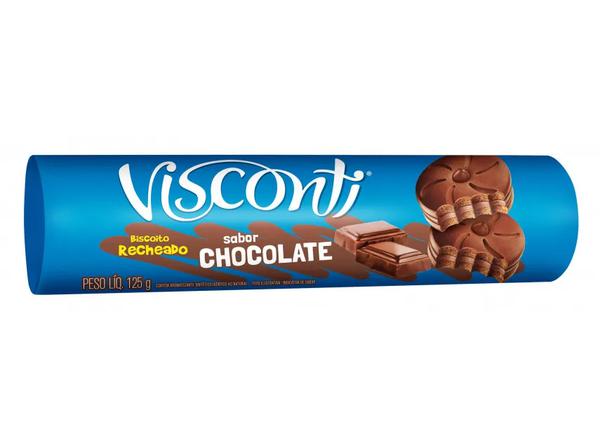 BISC VISCONTI RECH CHOCOLATE 125G - R$1.20 - CX/64 - 7891962036083