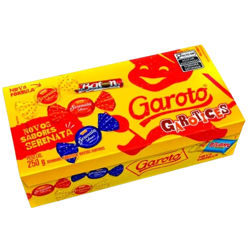 BOMBOM GAROTO GAROTICES 250G - R$11.99 - CX/30 - 7891008116632