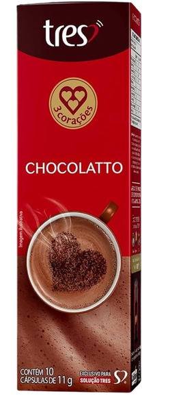 CAPSULA 3 CORACOES CHOCOLLATO 11G. - R$15.79 - DP/01 - 7896005805138