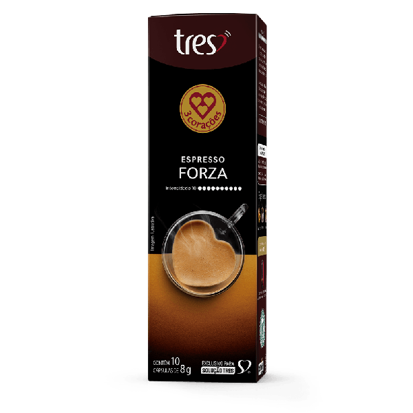 CAPSULA 3 CORACOES ESPRESSO FORZA 8G - R$15.79 - DP/01 - 7896045101733