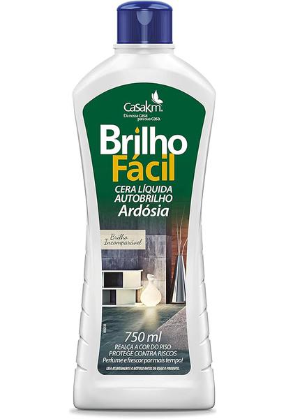 CERA LIQ BRILHO FACIL ARDOSIA 750ML - R$12.46 - CX/12 - 7896040701136