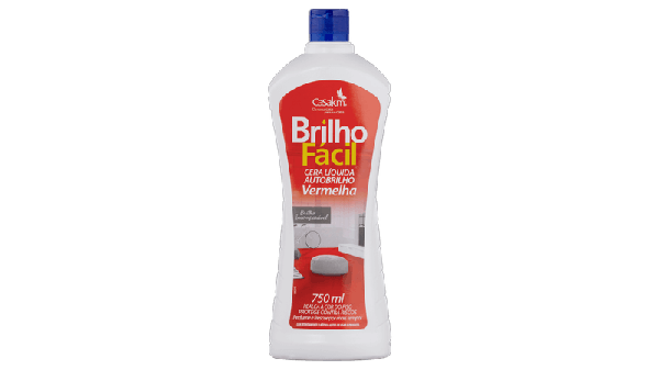 CERA LIQ BRILHO FACIL VERMELHA  750ML - R$12.46 - CX/12 - 7896040701112