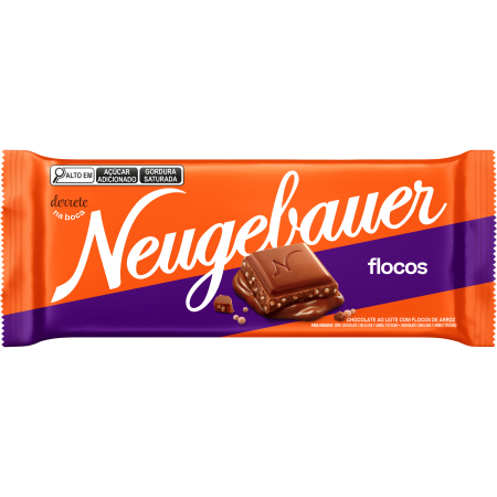 CHOC NEUGEBAUER BARRA AO LEITE COM FLOCOS 80G - R$5.20 - CX/64 - 7891330019366