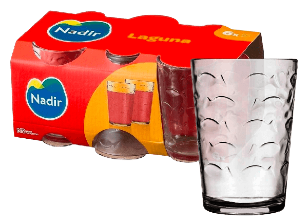 JOGO COPOS LAGUNA NADIR FIGUEIREDO 6X265ML - R$12.17 - CX/08 - 0000000005456