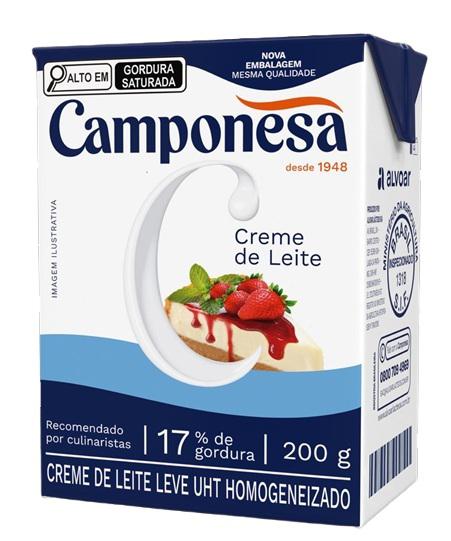 CREME DE LEITE CAMPONESA TP 200G - R$2.29 - CX/27 - 7896259474111
