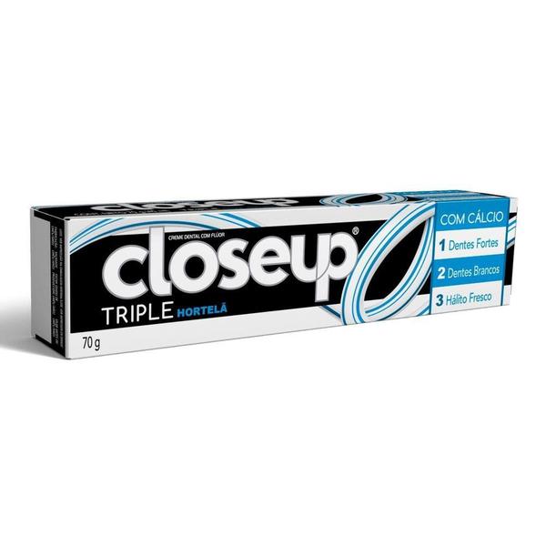 CREME DENT CLOSE UP TRIPLE HORTELA 70G - R$2.37 - CX/72 - 7891150049888