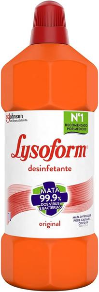 DESINF LYSOFORM BRUTO ORIGINAL 1L - R$12.78 - CX/12 - 7897000800548