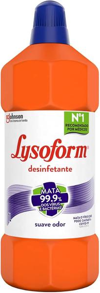 DESINF LYSOFORM SUAVE 1L - R$12.78 - CX/12 - 7897000800814