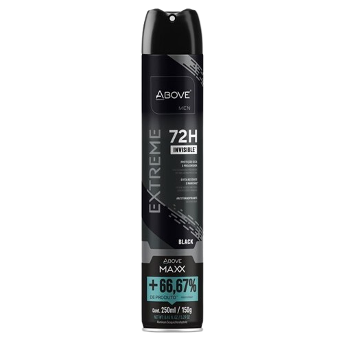 DESOD ABOVE AERO MAXX EXTREME BLACK ORIGINAL 250ML - R$8.11 - CX/12 - 7899674045881