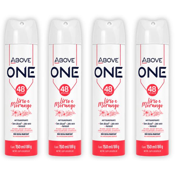 DESOD ABOVE AERO ONE LIRIO E MORANGO 150ML - R$6.00 - CX/12 - 7899674034281