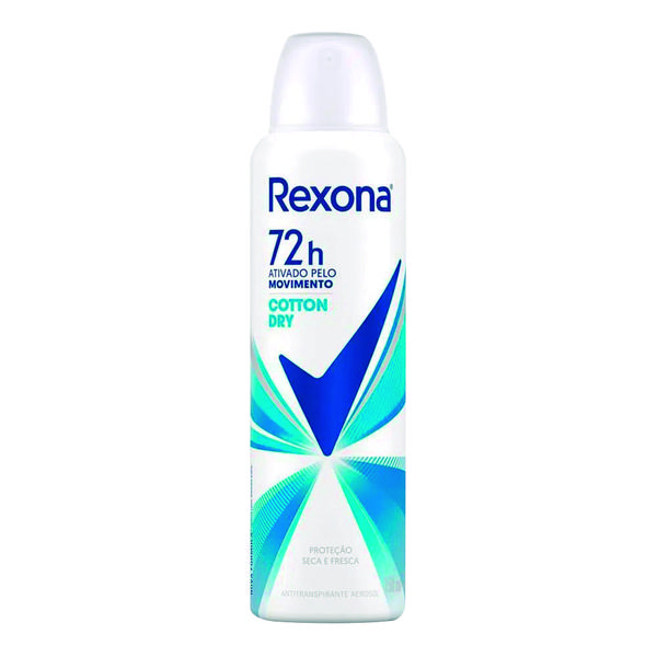 DESOD REXONA AERO FEM COTTON DRY 90G/150ML - R$12.56 - CX/12 - 7791293032467