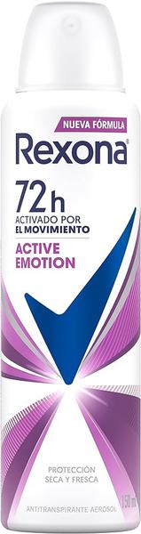 DESOD REXONA AERO FEM WOMAN ACTIVE EMOTION 150ML - R$12.56 - CX/12 - 7791293032443