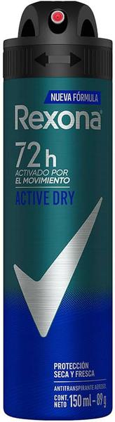 DESOD REXONA AERO MEN ACTIVE 90G/150ML - R$11.49 - CX/12 - 7791293022598