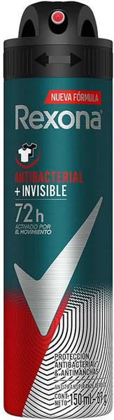 DESOD REXONA AERO MEN ANTIB INVISIBLE 90G/150ML - R$11.49 - CX/12 - 7506306244184