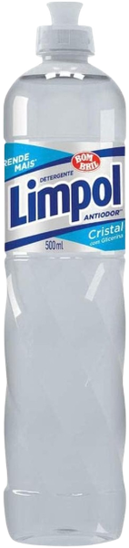 DETERGENTE LIQ LIMPOL CRISTAL 500ML - R$1.86 - CX/24 - 7891022100372