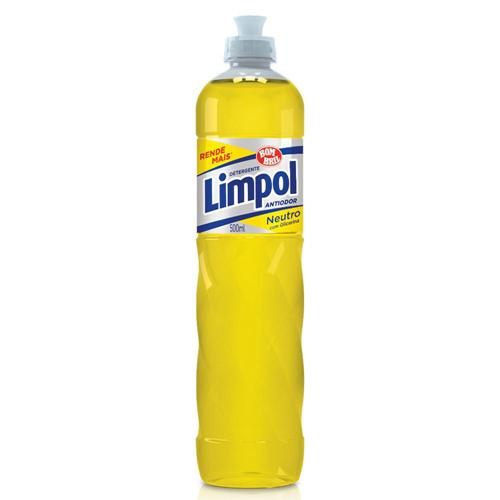 DETERGENTE LIQ LIMPOL NEUTRO 500ML - R$1.86 - CX/24 - 7891022638004