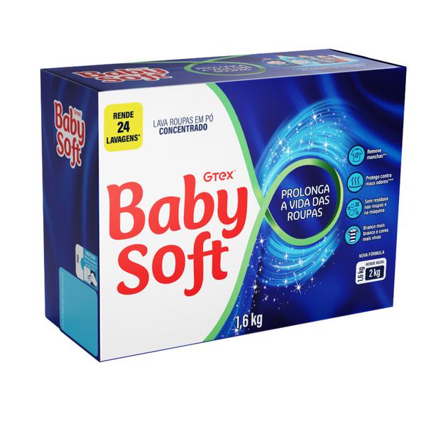 DETERGENTE PO BABY SOFT CAIXA 1,6KG - R$10.18 - CX/12 - 7896075912538