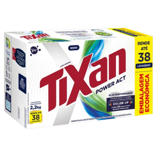 DETERGENTE PO TIXAN YPE POWER ACT 2,2KG - R$23.11 - CX/09 - 7896055510266