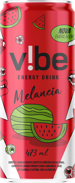 ENERGETICO VIBE ENERGY MELANCIA  LT 473ML - R$4.00 - CX/24 - 7899914200469