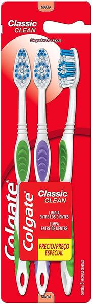 ESCOVA DENTAL COLGATE CLASSIC MACIA L3P2 - R$11.69 - CX/12 - 7891024026434