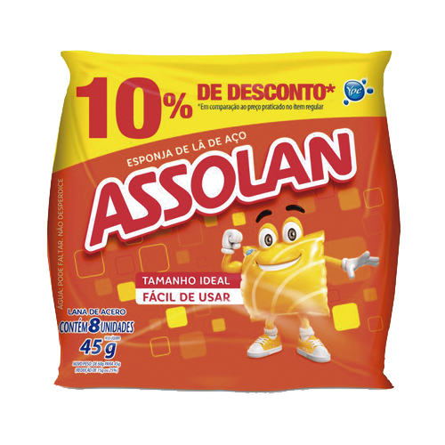 ESPONJA LA ACO ASSOLAN 10% DESCONTO 45G - R$1.29 - FD/200 - 7896090100118