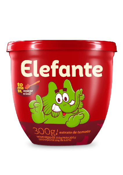 EXTRATO TOMATE ELEFANTE  POTE 300G - R$5.79 - CX/24 - 7896036000717