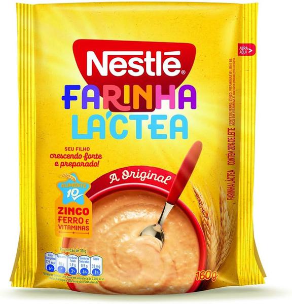 FARINHA LACTEA NESTLE TRAD SCH 160G - R$5.38 - CX/24 - 7891000369340